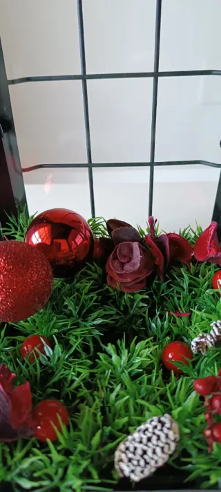 Farol Navideño con Árbol LED Blanco