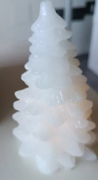 Farol Navideño con Árbol LED Blanco