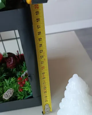 Farol Navideño con Árbol LED Blanco