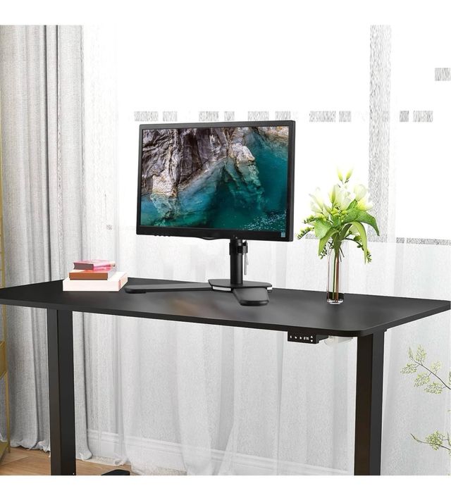 Soporte Monitor PC Negro/Plateado.