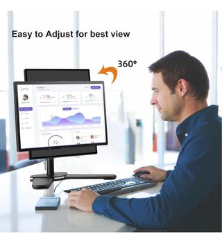 Soporte Monitor PC Negro/Plateado.