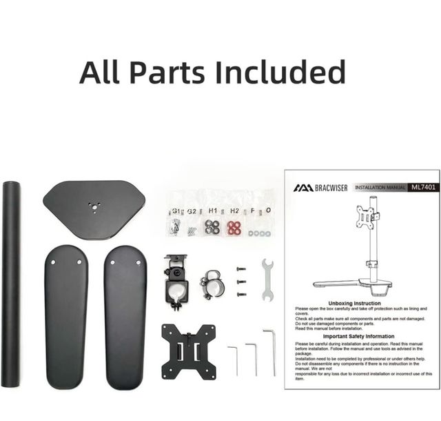 Soporte Monitor PC Negro/Plateado.