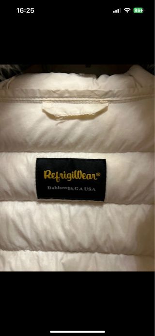 Piumino Refrigiwear Bianco con Cappuccio