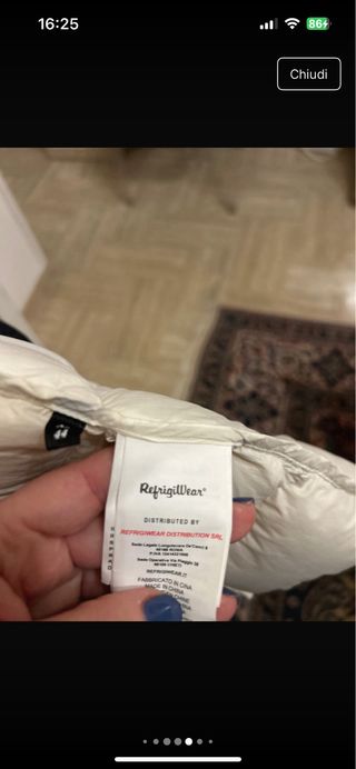 Piumino Refrigiwear Bianco con Cappuccio