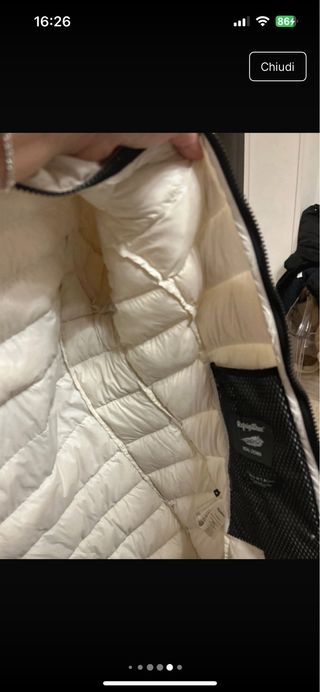 Piumino Refrigiwear Bianco con Cappuccio