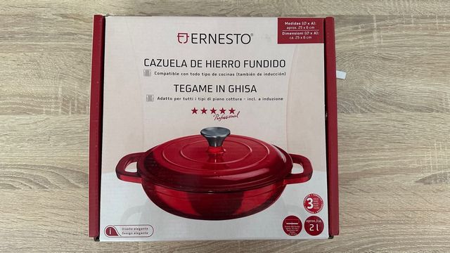 Cazuela Hierro Fundido Roja 2L