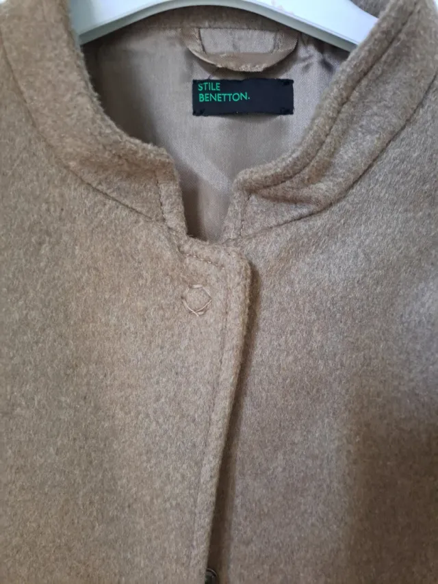 Mantella Benetton Beige/Marrone Taglia Unica