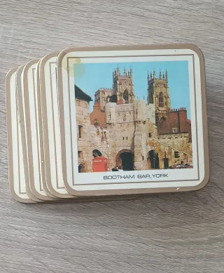 Posavasos Vintage, ciudad de York (UK) Años 60-70