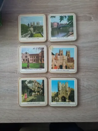Posavasos Vintage, ciudad de York (UK) Años 60-70