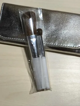 Estuche de brochas Clinique plateado