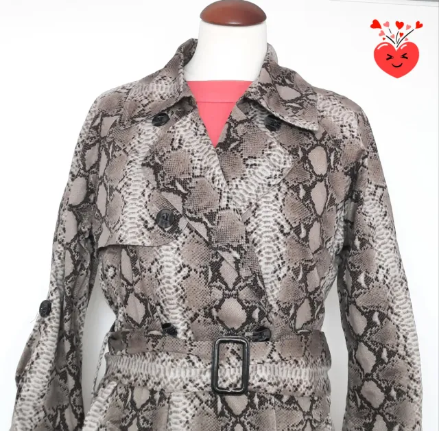 Parka Trench Animal Print Talla M