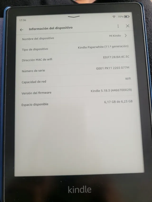Se vende libro electrónico kindle