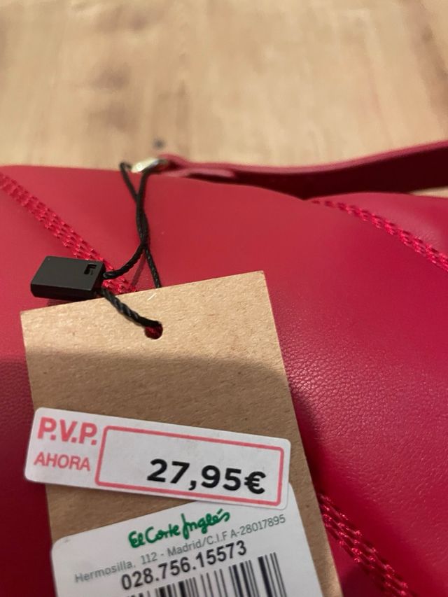 Bolso El Corte Inglés Rojo Acolchado