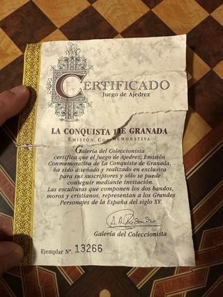 Tablero de Ajedrez Galería del Coleccionista