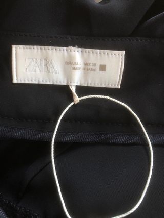 Pantalón Palazzo Negro Zara Talla M