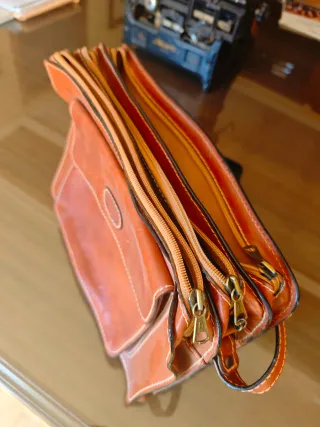 Maletín - portafolios de piel auténtica