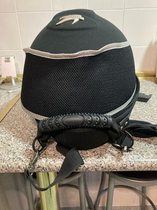 Portacascos de moto negro
