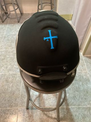 Portacascos de moto negro