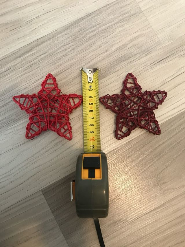 Estrellas Decorativas Navidad Doradas y Rojas