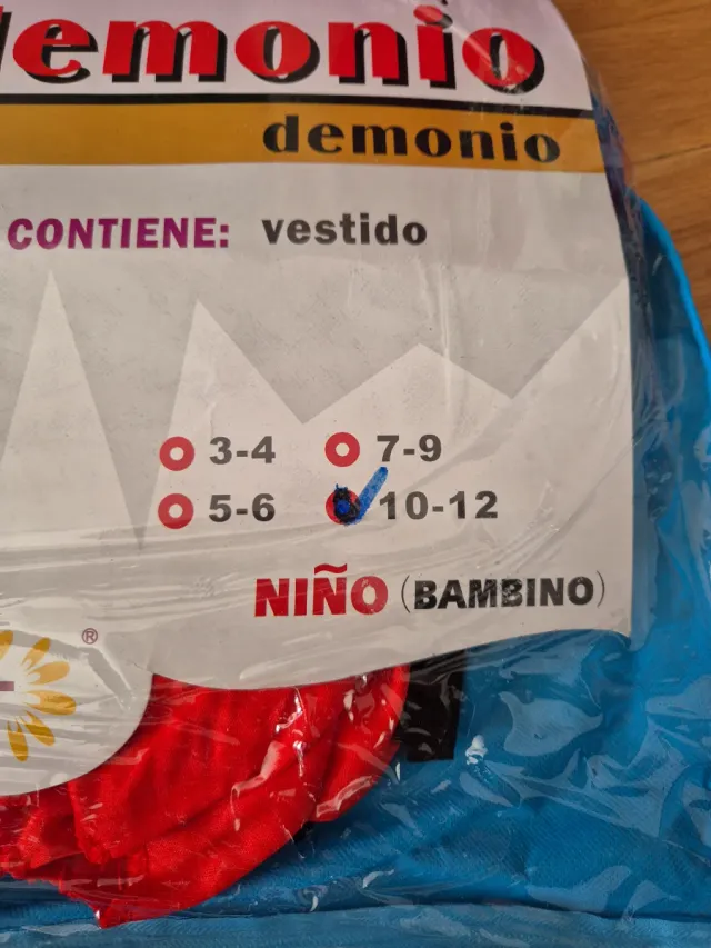 Disfraz Demonio Niño Talla 10-12