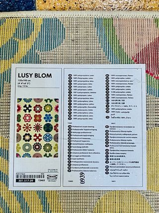 Alfombra Ikea Multicolor Lusy Blom