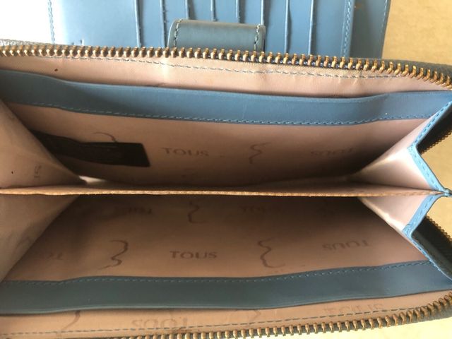 Portafoglio Tous blu e oro