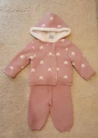 Conjunto niña rosa estrellas