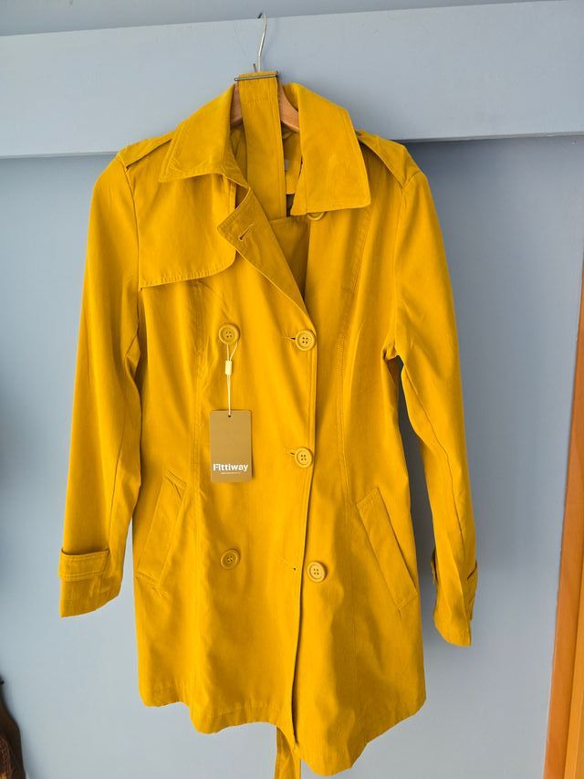 Chaqueta mujer amarilla 3/4 vintage nueva