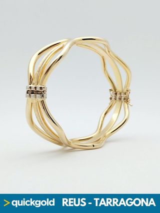 035-05-00607 PULSERA DE ORO DE 18K RÍGIDA 17CM