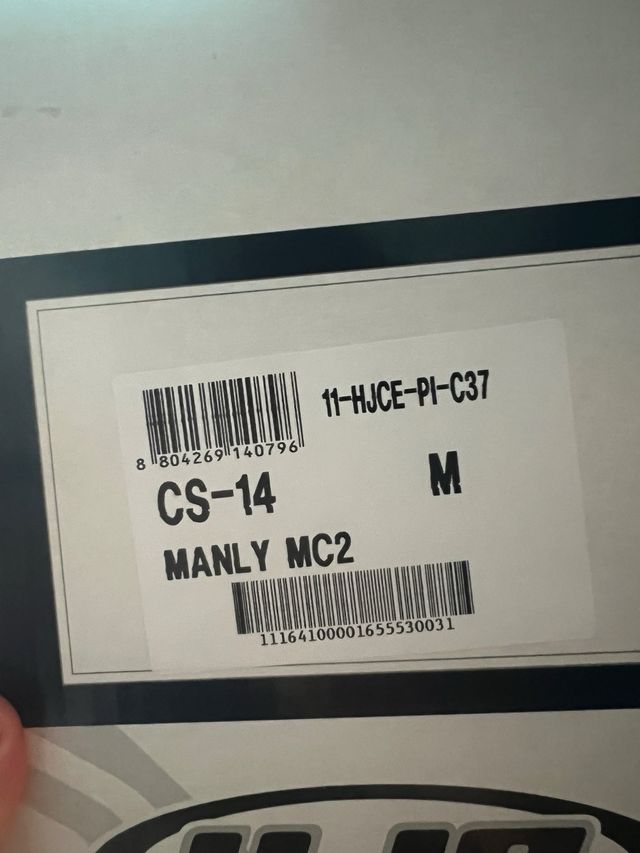 Casco integrale moto HJC blu/bianco