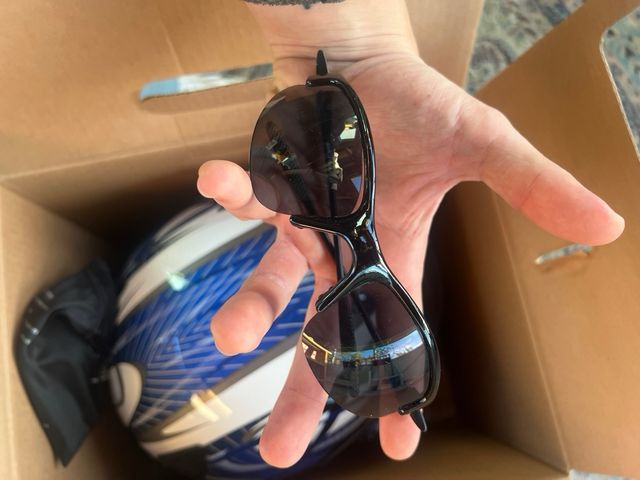 Casco integrale moto HJC blu/bianco