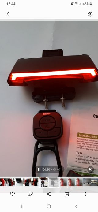 Luz trasera Meilan X5 con láser y mando