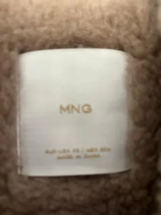 Chaqueta Mango Beige Borrego