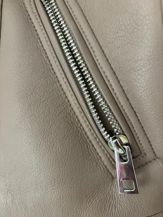 Chaqueta Mango Beige Borrego