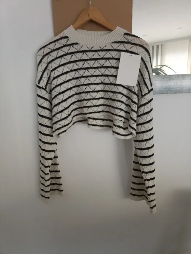 Jersey rayas blanco y negro talla única