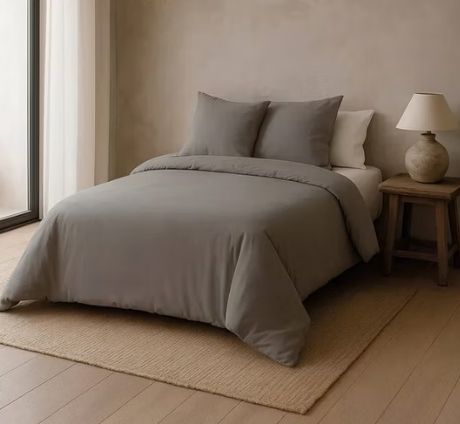 Funda Nórdica Gris 100% Algodón