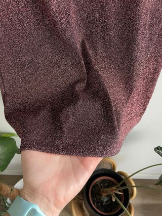 Blusa Mango brillo manga acampanada