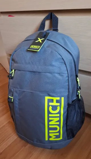 Mochila Munich Gris y Verde