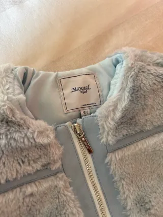 Pelliccia sintetica bambina azzurra