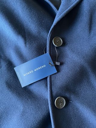 Abrigo paño Álvaro Moreno Azul Talla XL