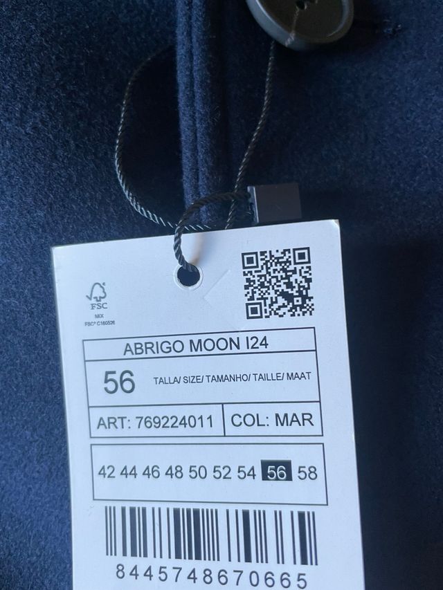 Abrigo paño Álvaro Moreno Azul Talla XL