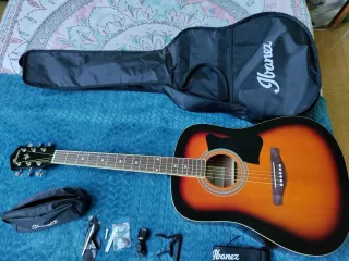 Guitarra Ibanez V50NJP-VS con funda