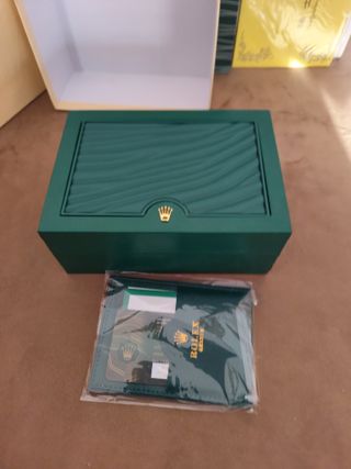 Cassa Rolex verde e beige 