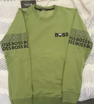 Sudadera Boss Verde con Logo