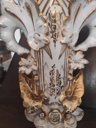 Antigüedades Jarrón Isabelino Porcelana