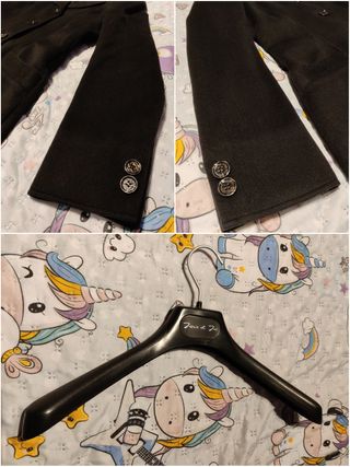 Cappotto donna lungo nero 100% cashmere, taglia M