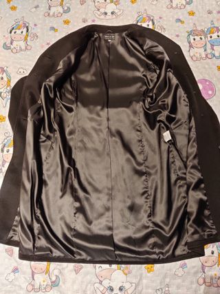 Cappotto donna lungo nero 100% cashmere, taglia M