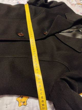 Cappotto donna lungo nero 100% cashmere, taglia M