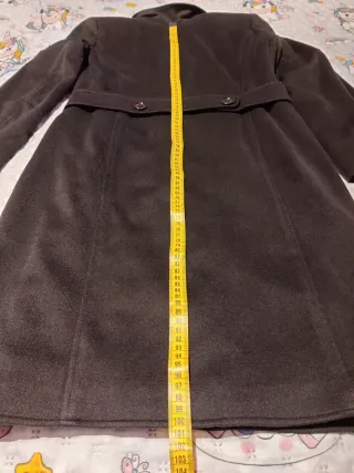 Cappotto donna lungo nero 100% cashmere, taglia M