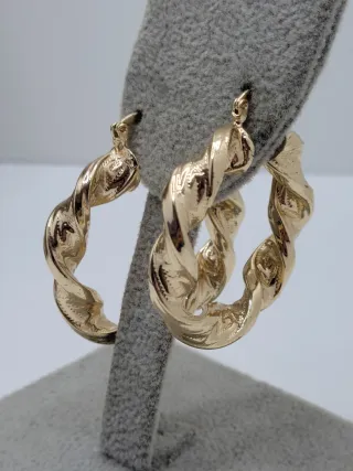 Pendientes Aro Dorados Trenzados
